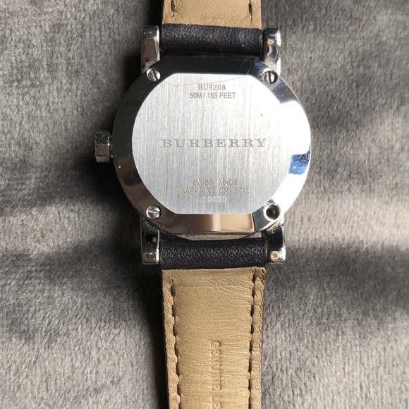 Burberry watch, dark brown original leather band - Picture 3 of 13